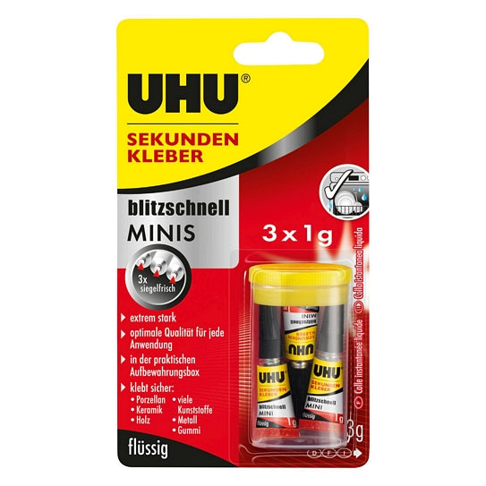 UHU Sekundenkleber Minis - wasserfest