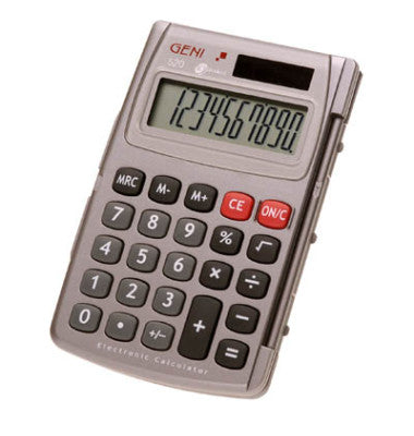GENIE Taschenrechner 520 10-stellig LCD - Solar/Batterie Silber