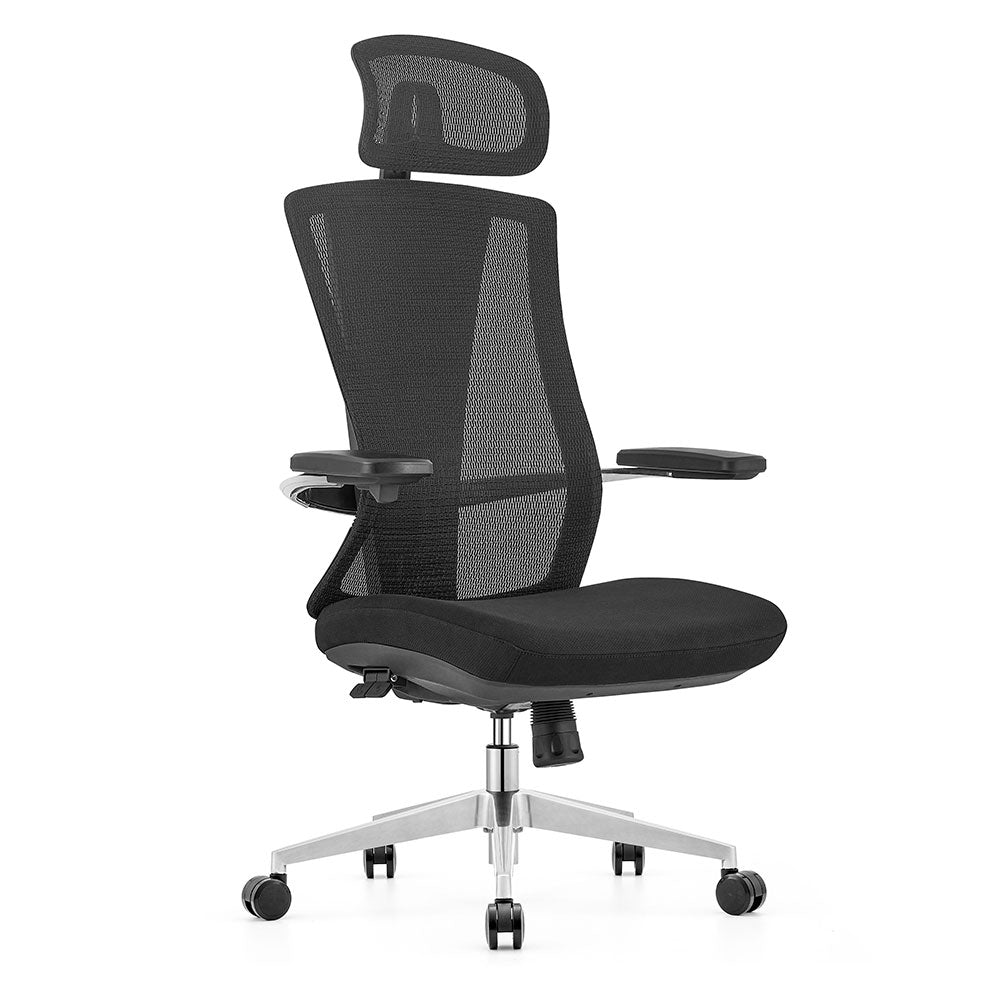 LASER PLUS Ergonomischer Bürostuhl / Schreibtischstuhl ATLAS Schwarz - Sitzhöhe 42 - 53 cm