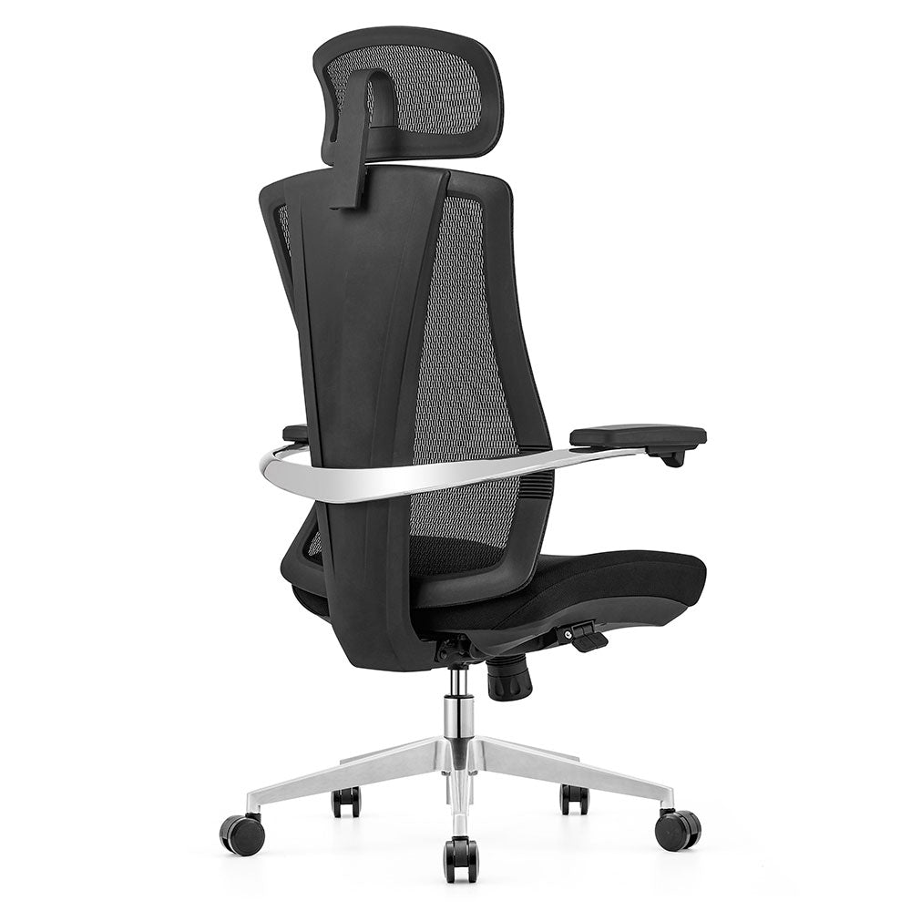 LASER PLUS Ergonomischer Bürostuhl / Schreibtischstuhl ATLAS Schwarz - Sitzhöhe 42 - 53 cm