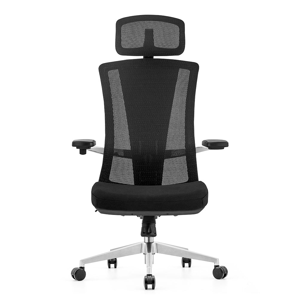 LASER PLUS Ergonomischer Bürostuhl / Schreibtischstuhl ATLAS Schwarz - Sitzhöhe 42 - 53 cm
