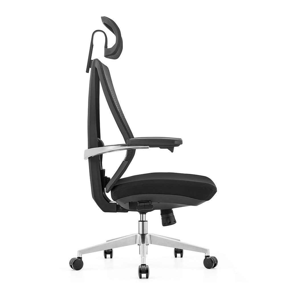 LASER PLUS Ergonomischer Bürostuhl / Schreibtischstuhl ATLAS Schwarz - Sitzhöhe 42 - 53 cm