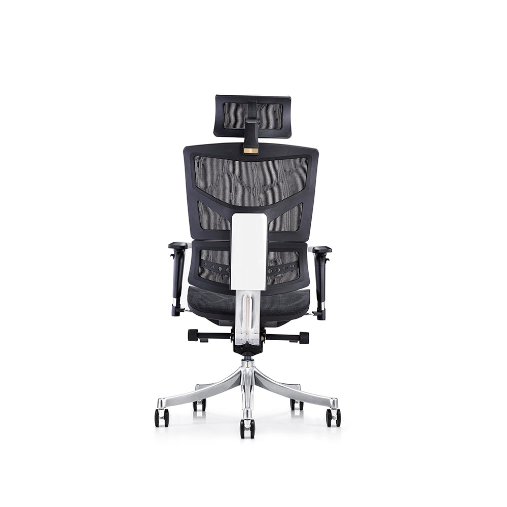 LASER PLUS Ergonomischer Bürostuhl / Schreibtischstuhl KRONOS Schwarz - Sitzhöhe 54 - 65 cm