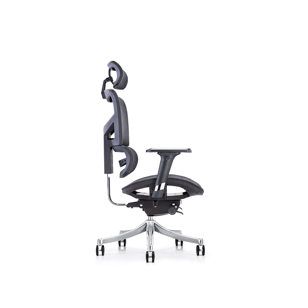 LASER PLUS Ergonomischer Bürostuhl / Schreibtischstuhl KRONOS Schwarz - Sitzhöhe 54 - 65 cm
