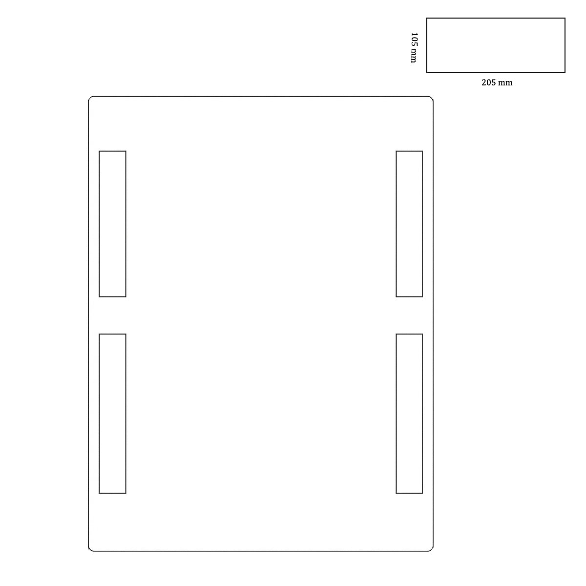 Versandlabel Laser Bogen 105 x 205 / 10 Verpackungseinheiten