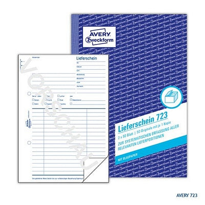 AVERY ZWECKFORM Formularbuch 723 Lieferschein