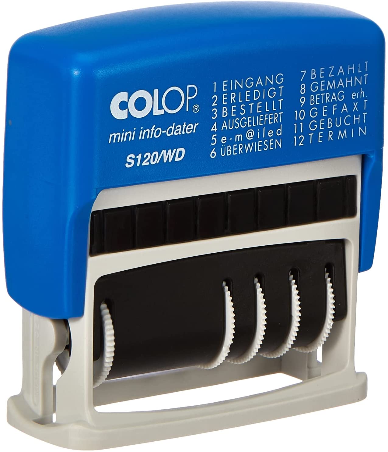 COLOP Datumstempel Mini-Dater S120 - 2 x 0,4cm 1-zeilig drehbar blau