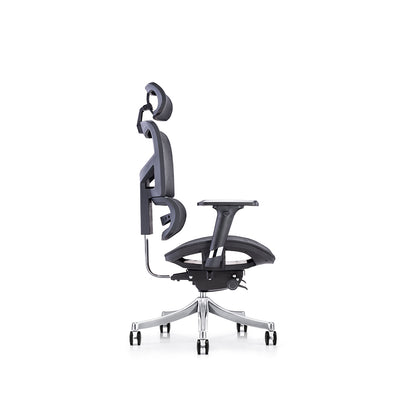 LASER PLUS Ergonomischer Bürostuhl / Schreibtischstuhl KRONOS Schwarz - Sitzhöhe 54 - 65 cm